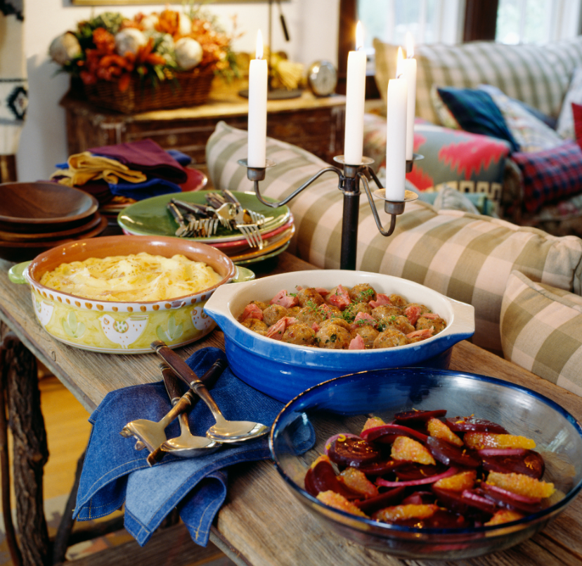 Host potluck-style dinners Host potluck-style dinners