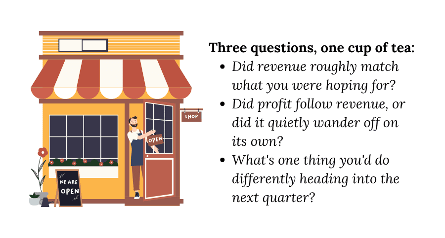 Three questions, one cup of tea
