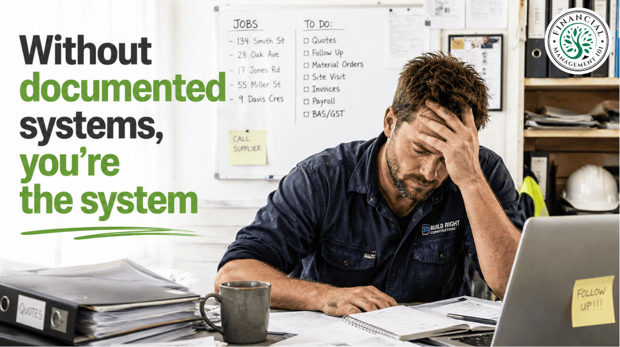 Without documented systems, you're the system